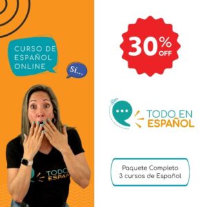 Paquete completo 3 Cursos de español